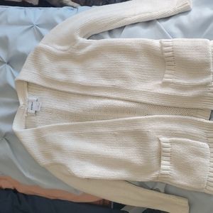 Girls Old Navy Cream Cardigan Sweater